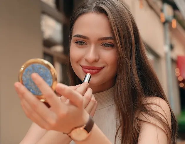 Application du rouge